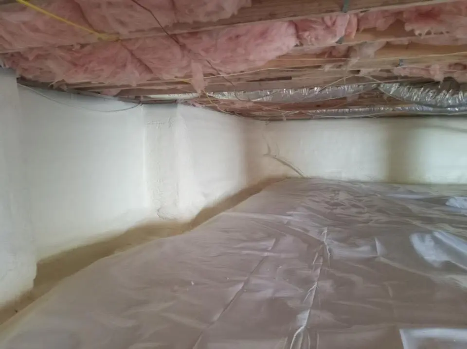 Crawl space encapsulation with closed-cell spray foam for Roof Leak Repair in Pullman